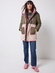 SCAMP & DUDE Green Quilt and Borg Hooded Coat - Image 4 of 5