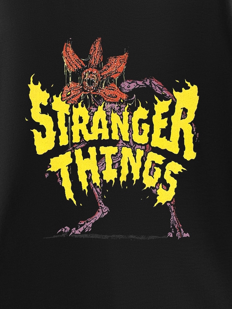 Vanilla Underground Black Stranger Things Demogorgon Short Sleeved T-Shirt - Image 6 of 6