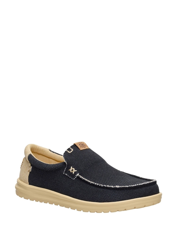 HEYDUDE Black Mikka Braided Slip On Shoes - Image 2 of 6 HEYDUDE Black Mikka Braided Slip On Shoes - Image 2 of 6