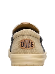 HEYDUDE Black Mikka Braided Slip On Shoes - Image 3 of 6