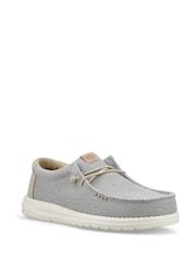 HEYDUDE Grey Wally Braided Slip On Shoes - Image 2 of 4
