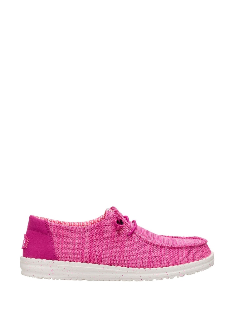 HEYDUDE Pink Wendy Stretch Sox Slip on Shoes - Image 1 of 1