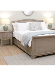 Cotswold Company Smoked Oak Winchcombe Sleigh Bed - Image 1 of 6