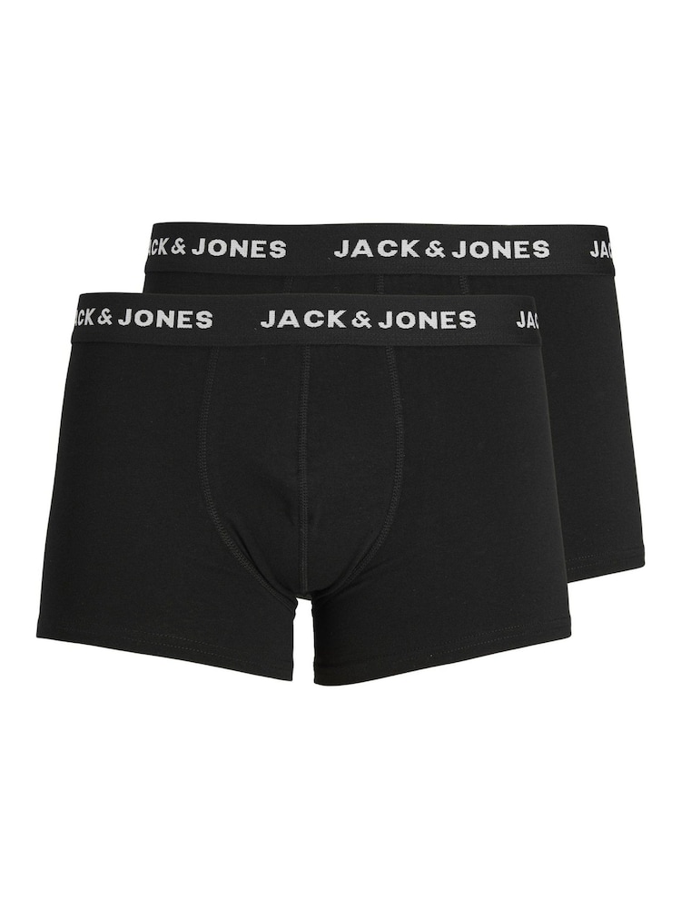 JACK & JONES JUNIOR Black Boxers 2 Pack - Image 1 of 2