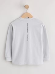 siva - Heavyweight Long Sleeve T-Shirt (3-16yrs) - Slika 2 iz 4