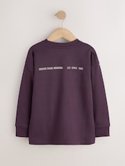 Vijolična - Heavyweight Long Sleeve T-Shirt (3-16yrs) - Slika 2 iz 4