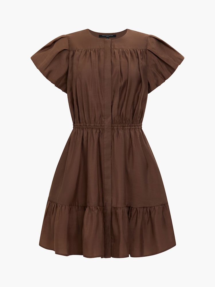 French Connection Brown Holland D Ring Mini Dress - Image 6 of 6 French Connection Brown Holland D Ring Mini Dress - Image 6 of 6