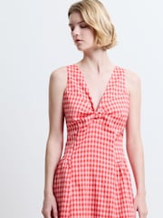 French Connection Sheila Checks Voluminous Midi Dress - 圖片 3/7