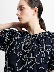 French Connection Black Rhodes Embroidered Mini Dress - Image 4 of 6