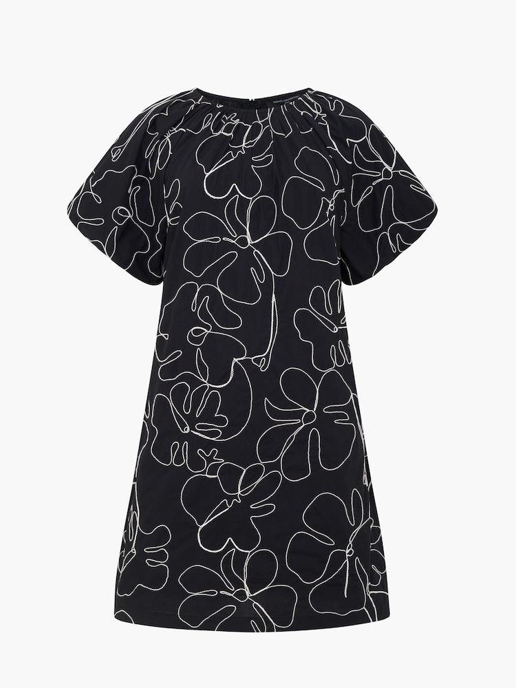French Connection Black Rhodes Embroidered Mini Dress - Image 6 of 6 French Connection Black Rhodes Embroidered Mini Dress - Image 6 of 6