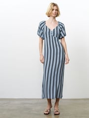 French Connection Printed Lizzie Sqaure Neck Puff Sleeve Dress - 画像 1 / 5