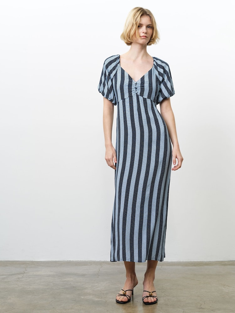 French Connection Printed Lizzie Sqaure Neck Puff Sleeve Dress - 画像 1 / 5