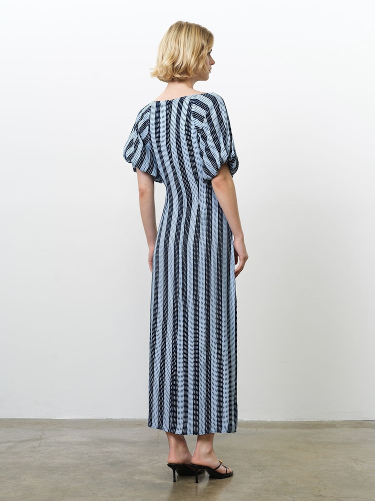 French Connection Printed Lizzie Sqaure Neck Puff Sleeve Dress - 画像 2 / 5