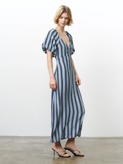 French Connection Printed Lizzie Sqaure Neck Puff Sleeve Dress - 画像 3 / 5