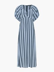 French Connection Printed Lizzie Sqaure Neck Puff Sleeve Dress - 画像 5 / 5