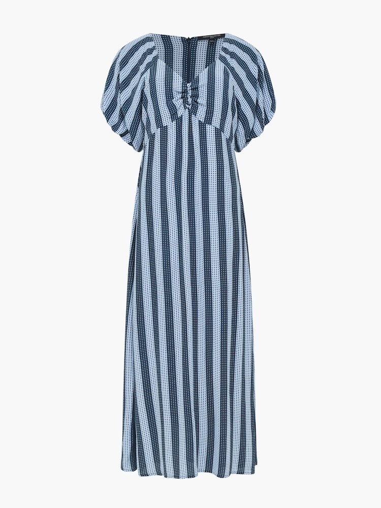 French Connection Printed Lizzie Sqaure Neck Puff Sleeve Dress - 画像 5 / 5