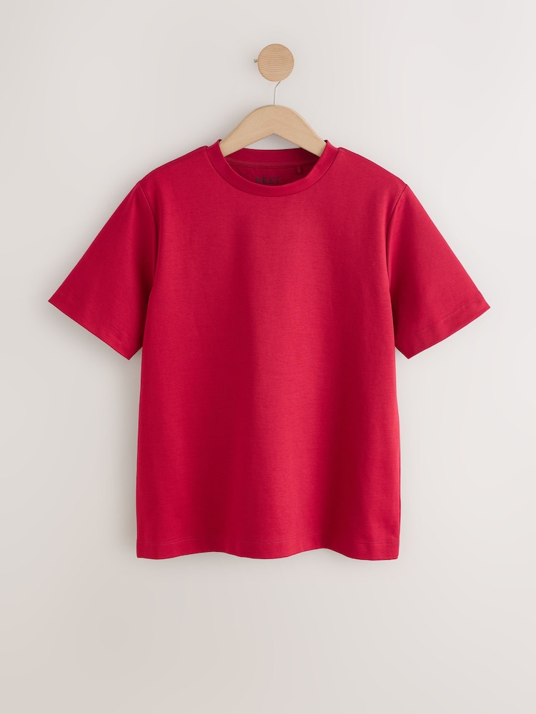 Red Heavyweight Crew Neck T-Shirt - Image 1 of 3