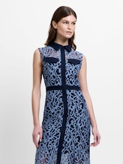 French Connection Skye Lace Godet Shirt Dress - Image 5 of 6