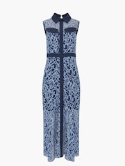 French Connection Skye Lace Godet Shirt Dress - Image 6 of 6