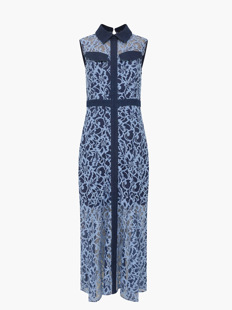 French Connection Skye Lace Godet Shirt Dress - Image 6 of 6