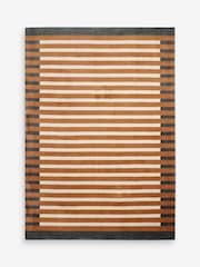 MADE.COM Rust Brown Lois Stripe Rug - Image 5 of 5