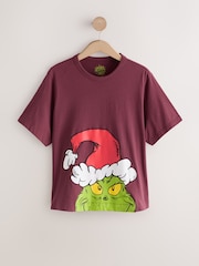 莓份色 - Grinch Licence Graphic Christmas T-Shirt - 圖片 5，共 7
