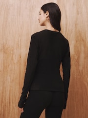 Black Thermal Crew Neck Long Sleeve Top - Image 5 of 11