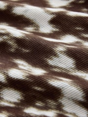 Animal Print Ribbed Stand Neck Long Sleeve Top - Image 7 of 7