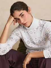 Ecru Fairisle Roll Neck Long Sleeve Top - Image 3 of 5