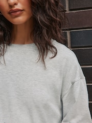 Grey Relaxed Fit Layered Long Sleeve T-Shirt - Image 3 of 4