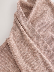 Bež - Scarf Neck Long Sleeve Top - Slika 3 iz 3