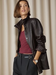 Wine Fitted Scoop Neck Long Sleeve T-Shirt - Image 3 of 8