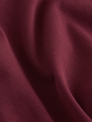 Wine Fitted Scoop Neck Long Sleeve T-Shirt - Image 8 of 8