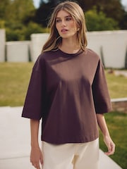 Chocolate Brown N. Premium Short Sleeve Crew Neck T-Shirt - Image 2 of 5