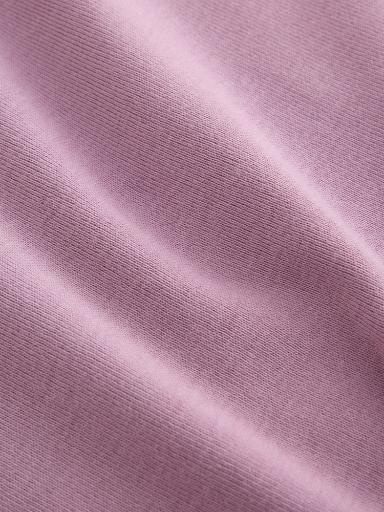 深紫色 - Long Sleeve High V-Neck T-Shirt - 圖片 3，共 3