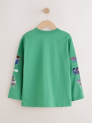 Green Gaming Relaxed Fit Graphic Long Sleeve Cotton T-Shirt (3-16yrs) - Image 2 of 5