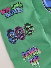 Green Gaming Relaxed Fit Graphic Long Sleeve Cotton T-Shirt (3-16yrs) - Image 4 of 5