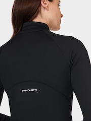 Sweaty Betty Black Black All Day Active Zip Up Sweatshirt - Image 5 of 8
