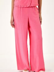 Roman Pink Pull On Linen Trousers - Image 2 of 5