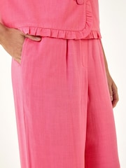 Roman Pink Pull On Linen Trousers - Image 5 of 5