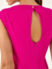 Rosa - Roman Høy hals Plissert Midi Kjole - Bilde 5 av 5