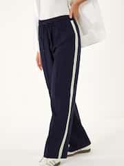 Roman Blue Tie Waist Bengaline Side Stripe Trousers - Image 4 of 5