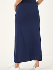 Roman Blue Knitted Midi Skirt - Image 3 of 5