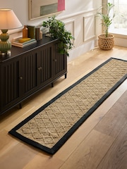 Nina Campbell Natural Diamond Hand Woven Jute Runner - Image 1 of 5