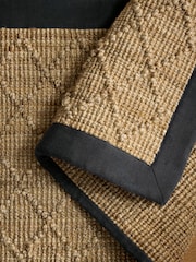 Nina Campbell Natural Diamond Hand Woven Jute Runner - Image 4 of 5