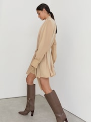 Robe courte à ceinture et col à nouer Reiss Iman - Image 5 de 6