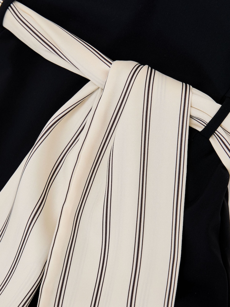Reiss Black Print Etienne Bandeau Scarf-Belt Halterneck Swimsuit - Image 7 of 7