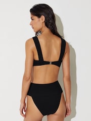 Reiss Black Alba Hardware-Detail Square-Neck Bikini Top - Image 5 of 6