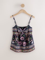 bleumarineroseàfleurs - Knot Front Cami Top - Image 7 de 9