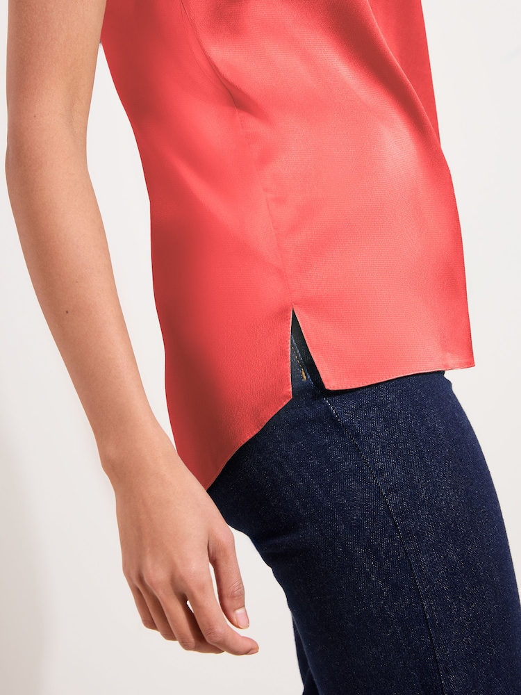 Friends Like These Coral Pink V-Neck Vest Top - Image 2 of 4